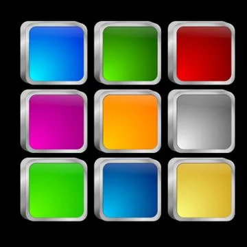 Internet web button set Illustrazione stock