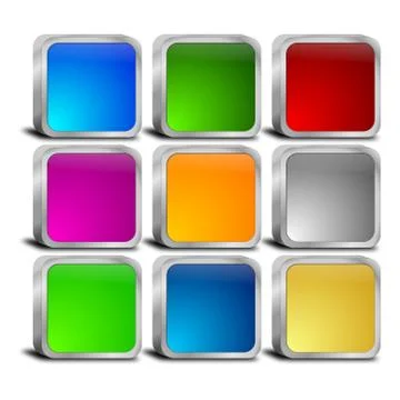 Internet web button set Stock Illustration