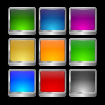 Internet web button set Illustrazione stock