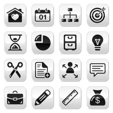 Internet web buttons set Stock Illustration
