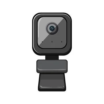 Internet web camera cartoon vector illustration Stockillustratie