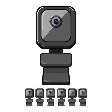 Internet web camera cartoon vector graphic Stock Illustration