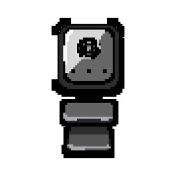 Internet web camera game pixel art vector illustration Stock Illustration