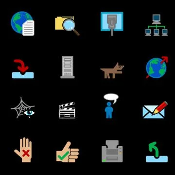 Internet web icon series set イラスト素材