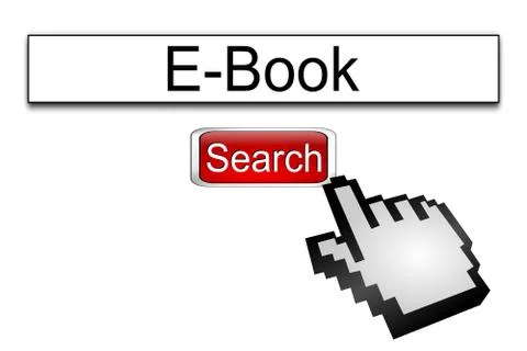 Internet web search engine e-book Ilustración de archivo