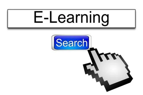 Internet web search engine e-learning Stock Illustration