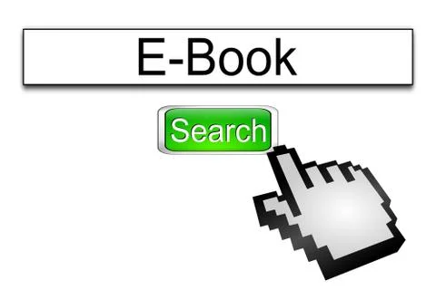 Internet web search engine e-book 스톡 일러스트