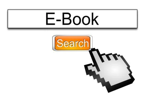 Internet web search engine e-book 스톡 일러스트