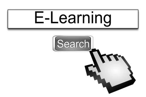 Internet web search engine e-learning Stock Illustration
