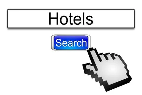 Internet web search engine hotels Illustration