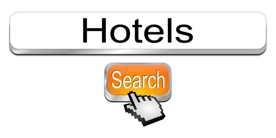 Internet web search engine hotels 스톡 일러스트