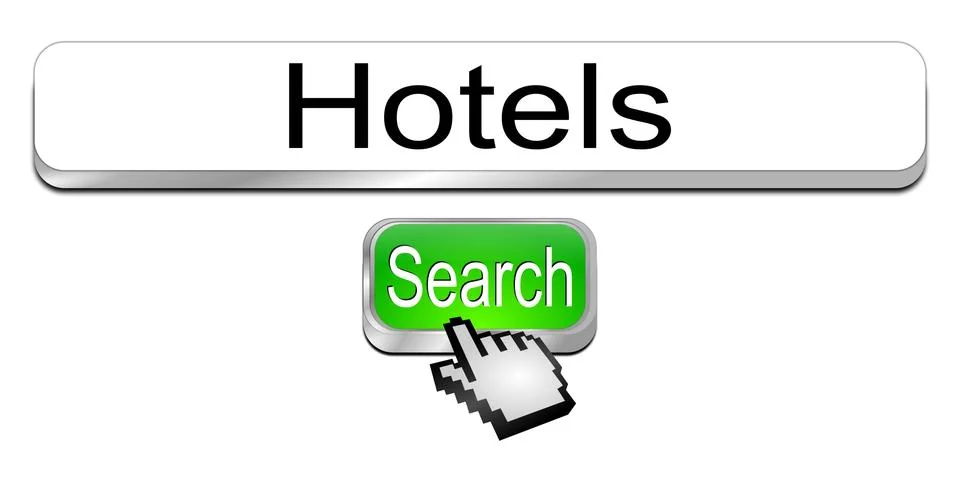Internet web search engine hotels Stock-Illustration