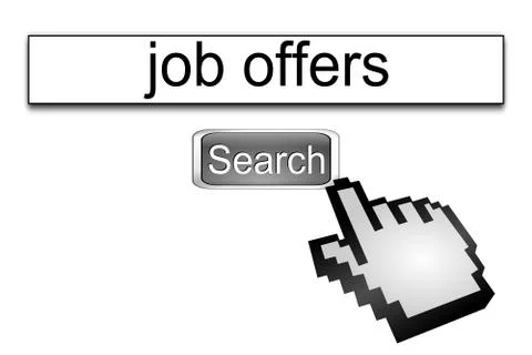 Internet web search engine job offers Ilustración de archivo