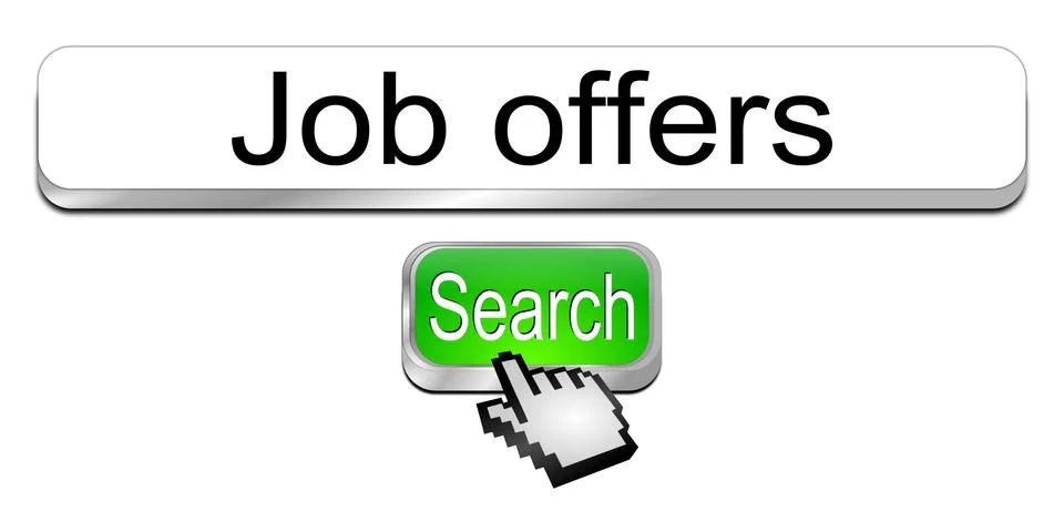 Internet web search engine job offers Stock Illustration