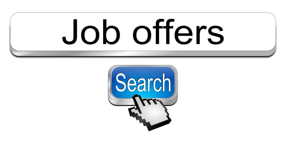 Internet web search engine job offers Stock Illustration