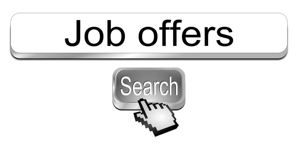Internet web search engine job offers Stock Illustration