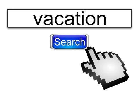 Internet web search engine vacation Stock-Illustration