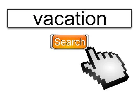 Internet web search engine vacation Stock Illustration