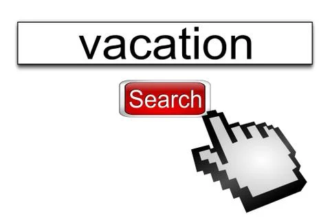 Internet web search engine vacation 库存插图
