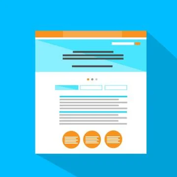 Internet Web Site Page Flat Icon Vector Stock Illustration