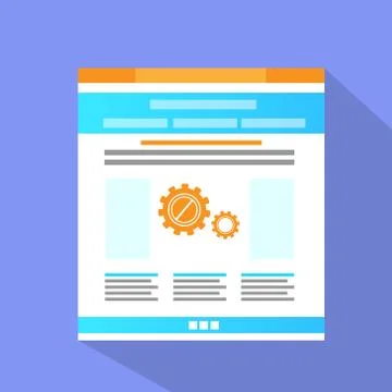 Internet Web Site Page Flat Icon Vector Stockillustratie