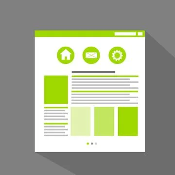 Internet Web Site Page Flat Icon Vector Stockillustratie