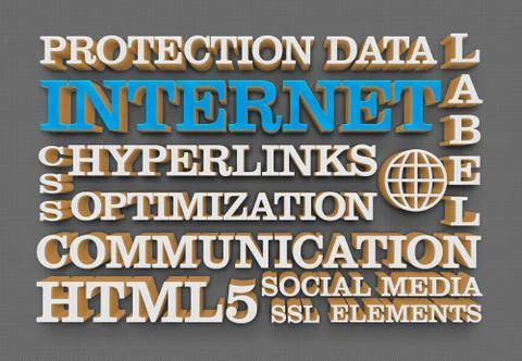 Internet web words 스톡 일러스트