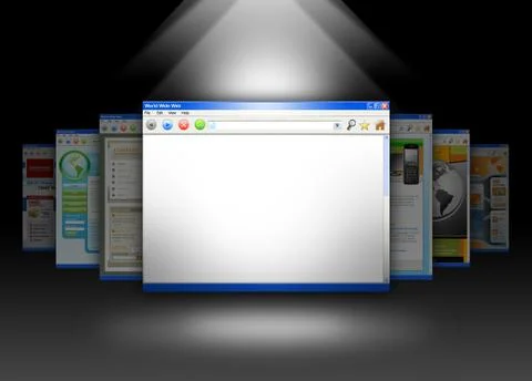 Internet Website Blank Information Page 스톡 일러스트