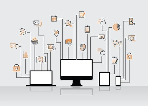 Internet website icons Stock-Illustration