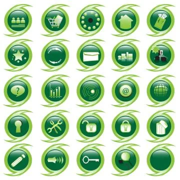 Internet website icons set Stock Illustration