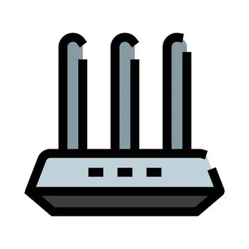 Internet wifi router icon symbolizing connectivity and network Stock Illustration