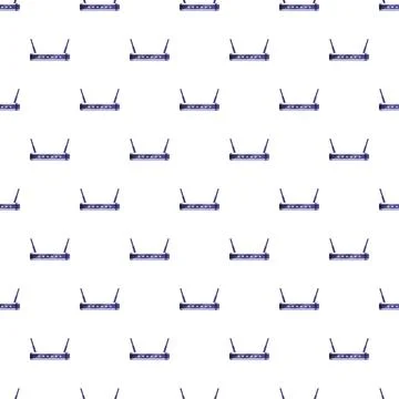 Internet wifi router network technology seamless pattern background Stock Illustration