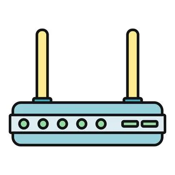 Internet wifi router providing network connectivity Stock Illustration