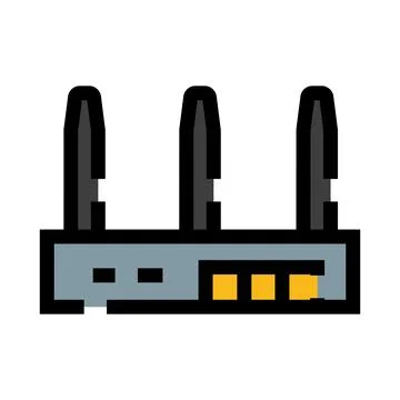 Internet wifi router providing wireless network connection icon Stock Illustration