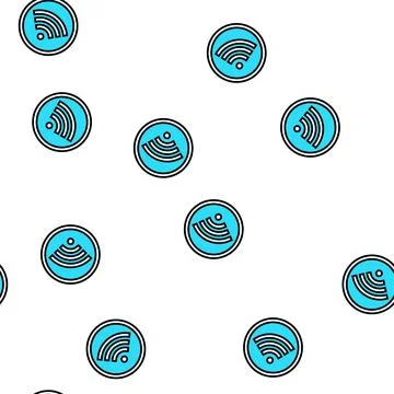 Internet wifi sign vector seamless pattern Stock Illustration