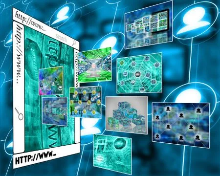 Internet window Stock Illustration