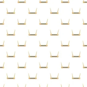 Internet wireless router device network seamless pattern イラスト素材