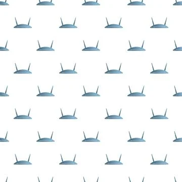 Internet wireless router devices creating seamless pattern background Stock Illustration