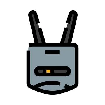 Internet wireless router for global network connection Stock Illustration