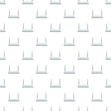 Internet wireless router modem seamless pattern background Stock Illustration