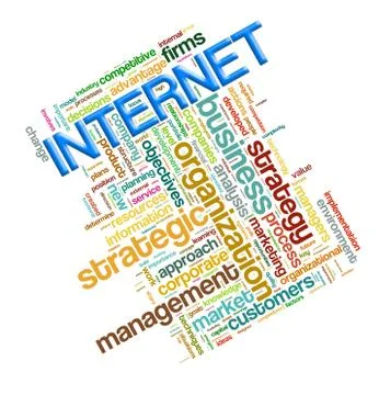 Internet word tags wordcloud Stock Illustration