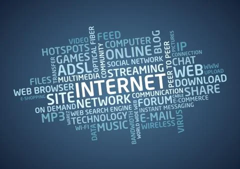 Internet words Stock Illustration