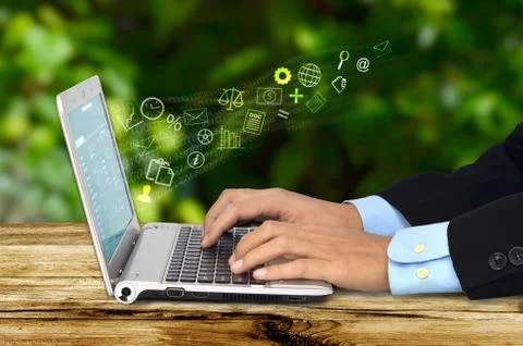 Internet worker Stock Illustration