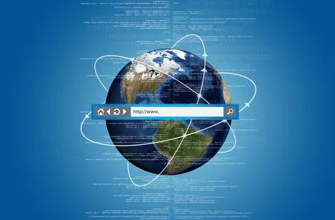  Internet World Concept of internet connects information from all over the... Stock Photos