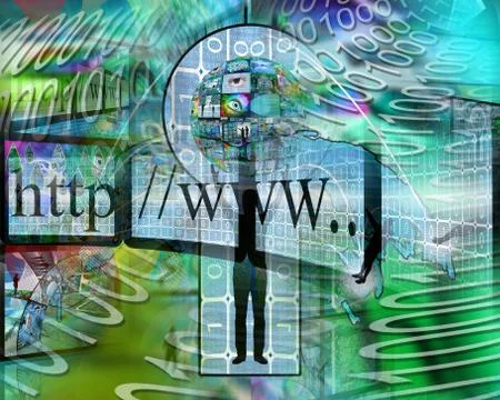 Internet world 库存插图