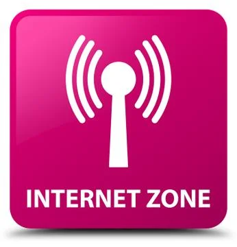 Internet zone (wlan network) pink square button Stock Illustration