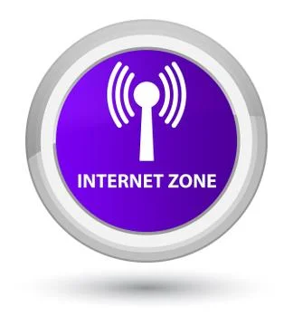 Internet zone (wlan network) prime purple round button Stock Illustration