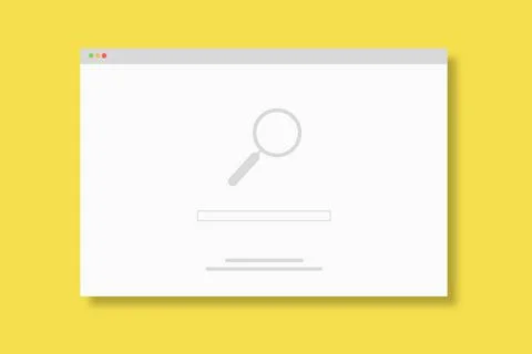  Internetbrowser mit Suchmaschine Internetbrowser mit der Webseite einer S... Stock Photos