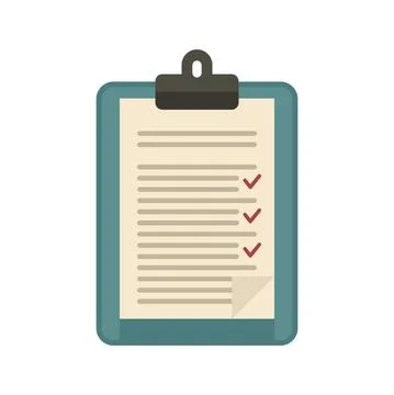 Internship to do list icon flat isolated vector Stockillustratie