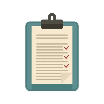 Internship to do list icon flat isolated Illustrazione stock